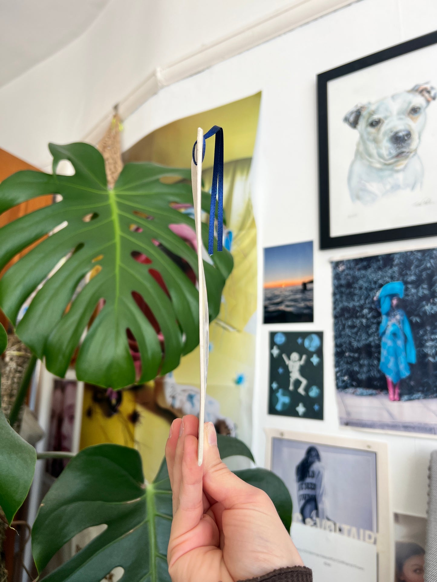 Blue flower bookmark second