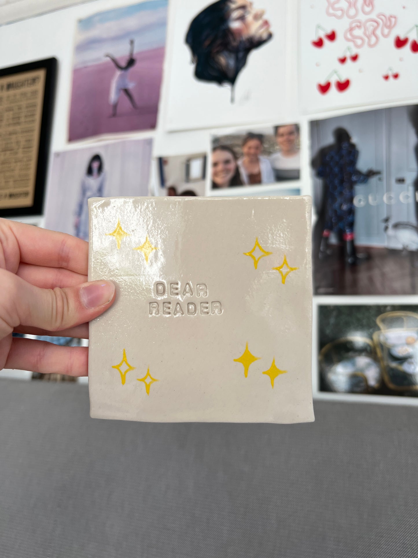 Dear Reader coaster sample