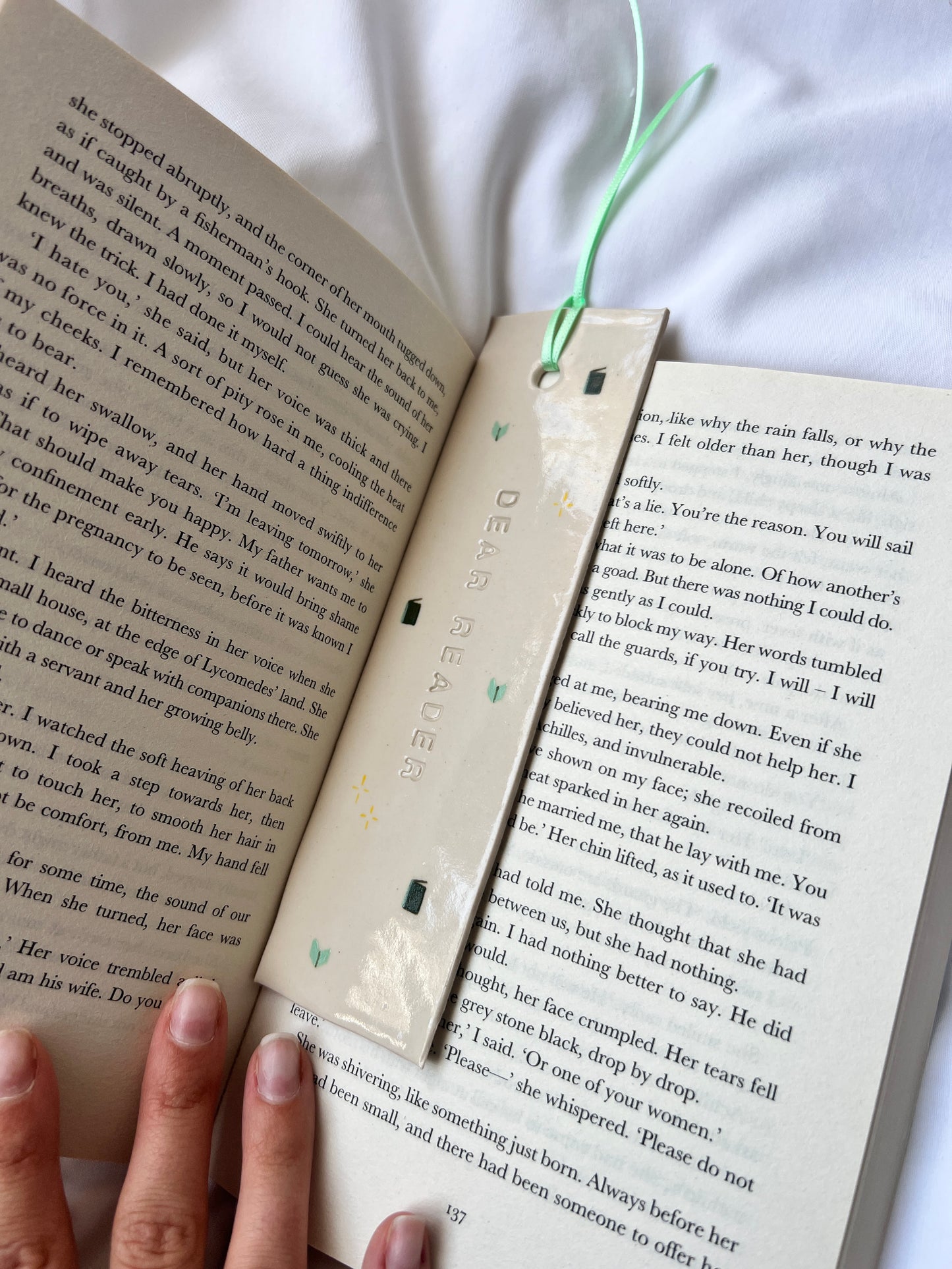 Dear reader bookmark