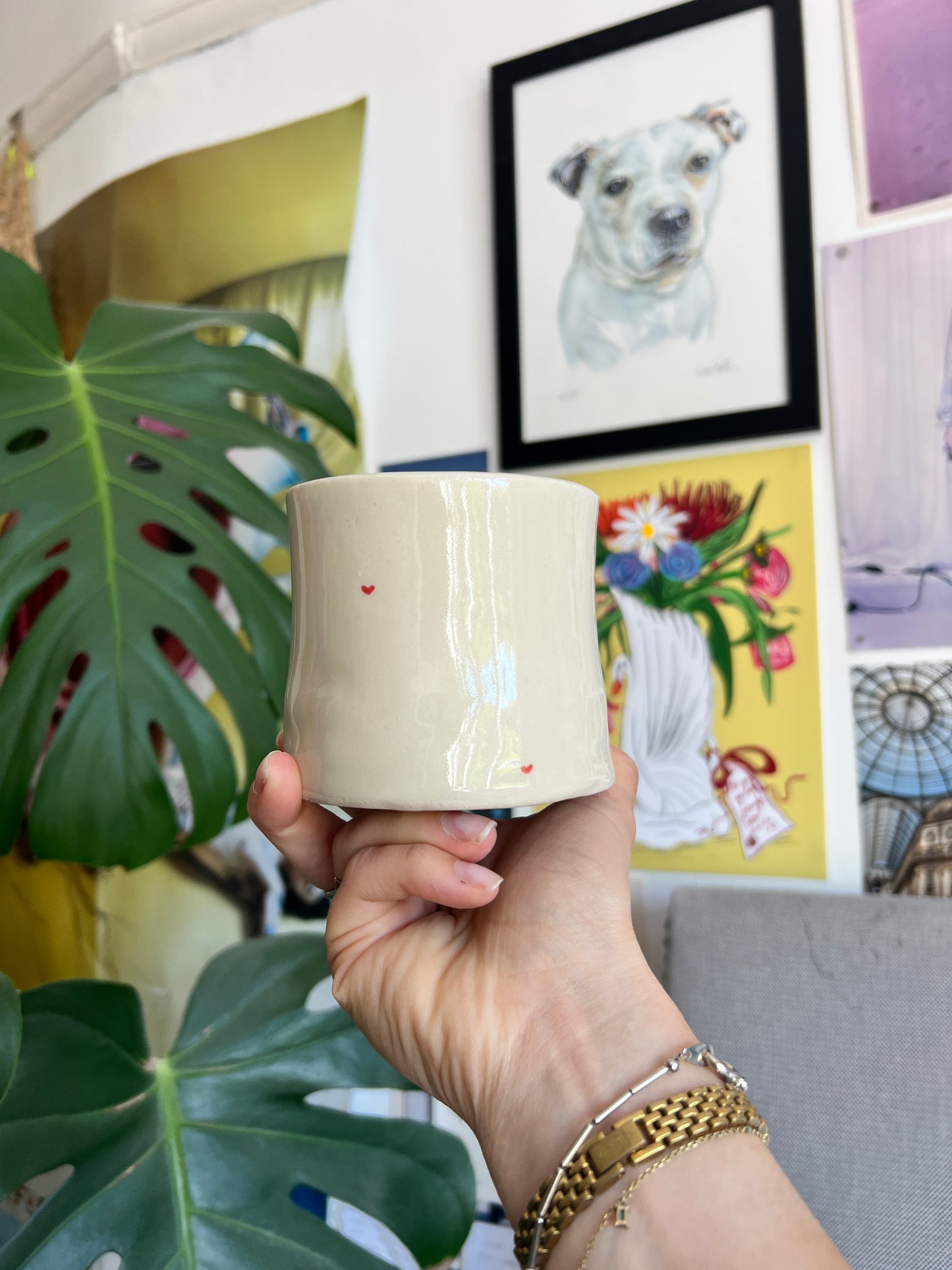 Red heart sample mug