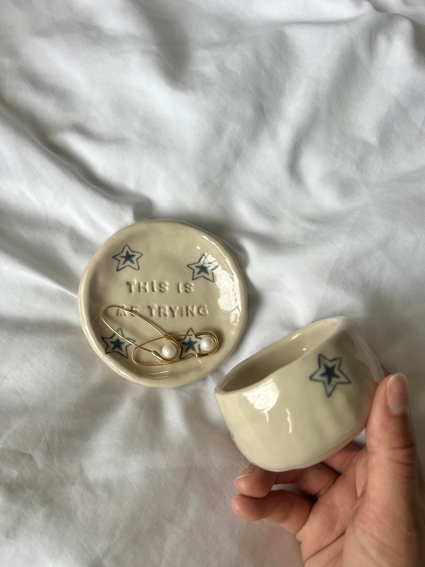 This is me trying trinket dish / espresso cup