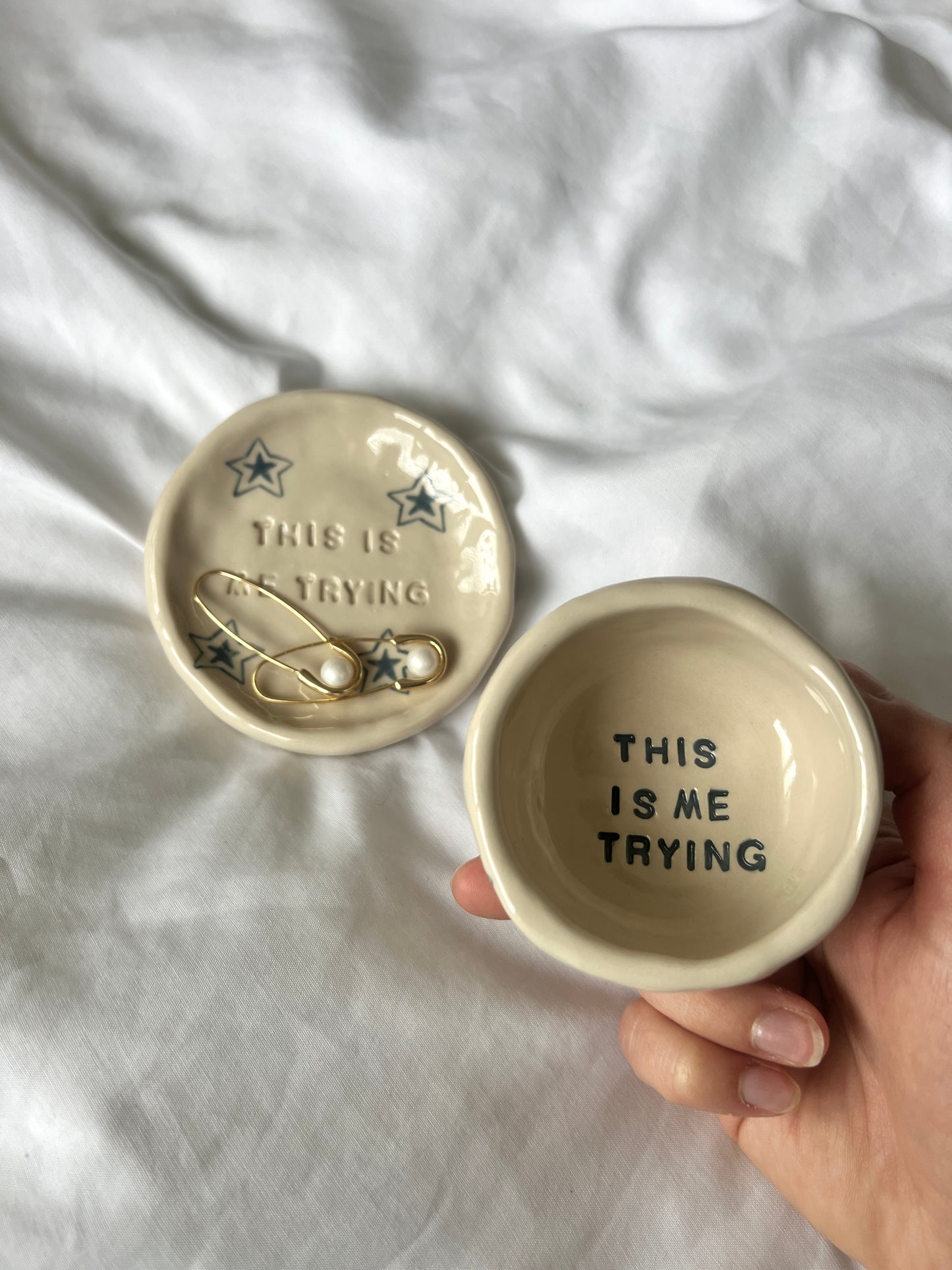 This is me trying trinket dish / espresso cup