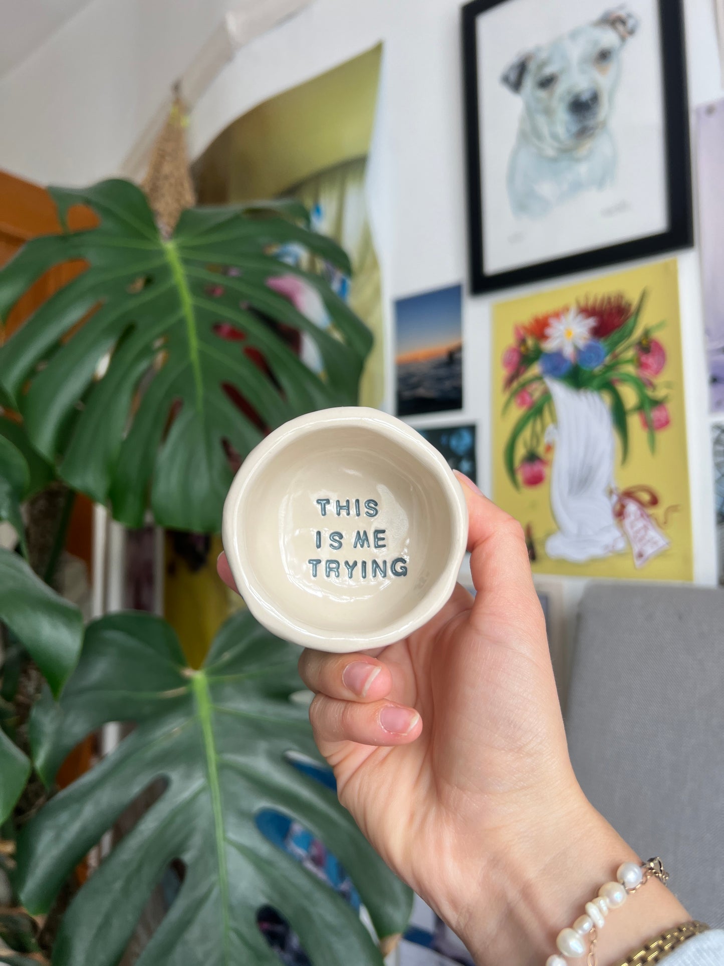 This is me trying trinket dish / espresso cup