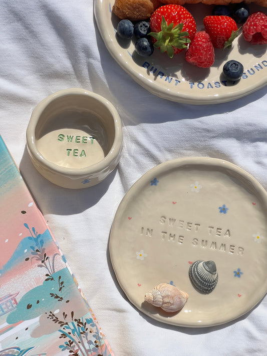 Sweet tea in the summer plate