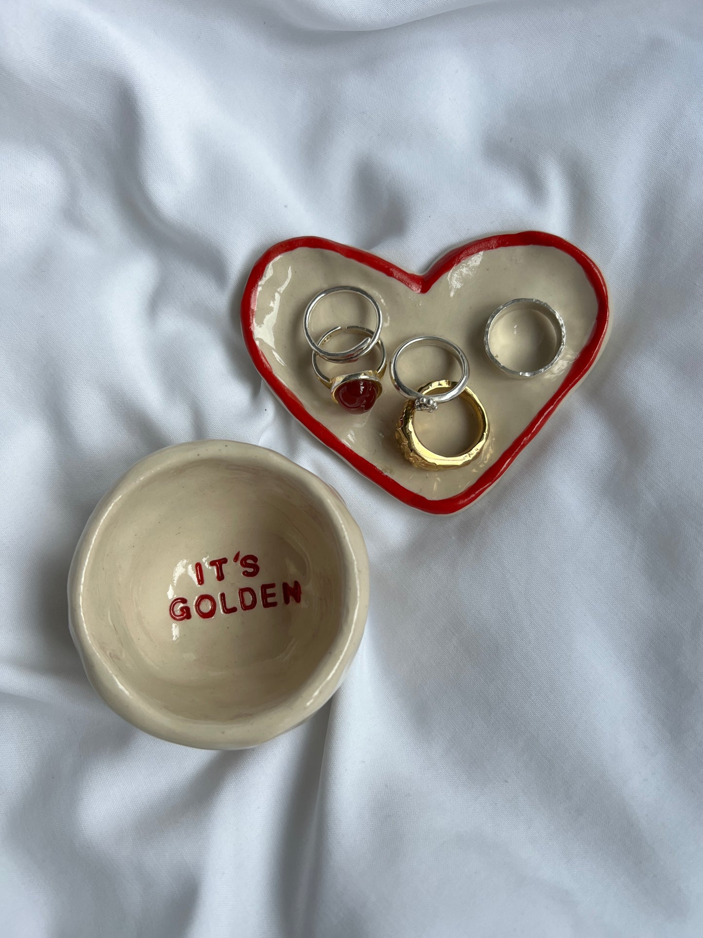 Heart trinket plate small