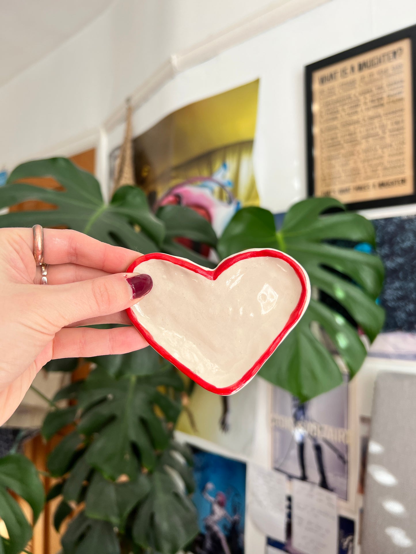 Heart trinket plate small
