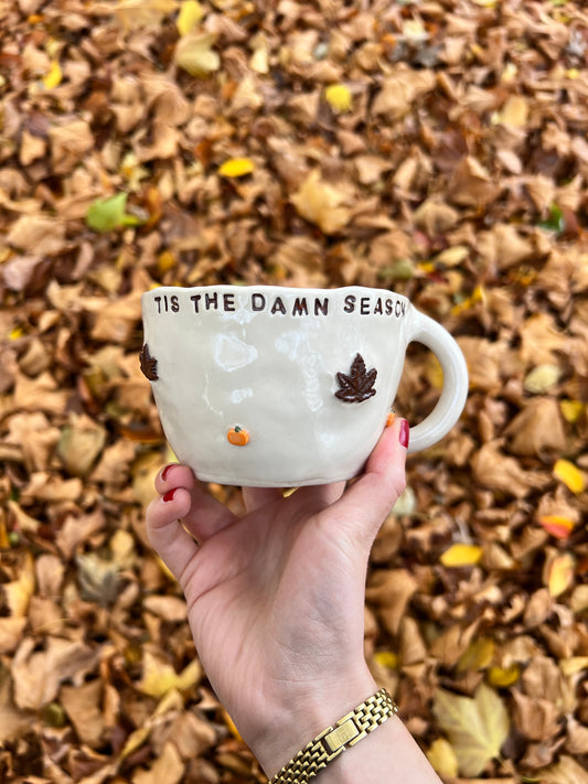 Tis the damn season mug
