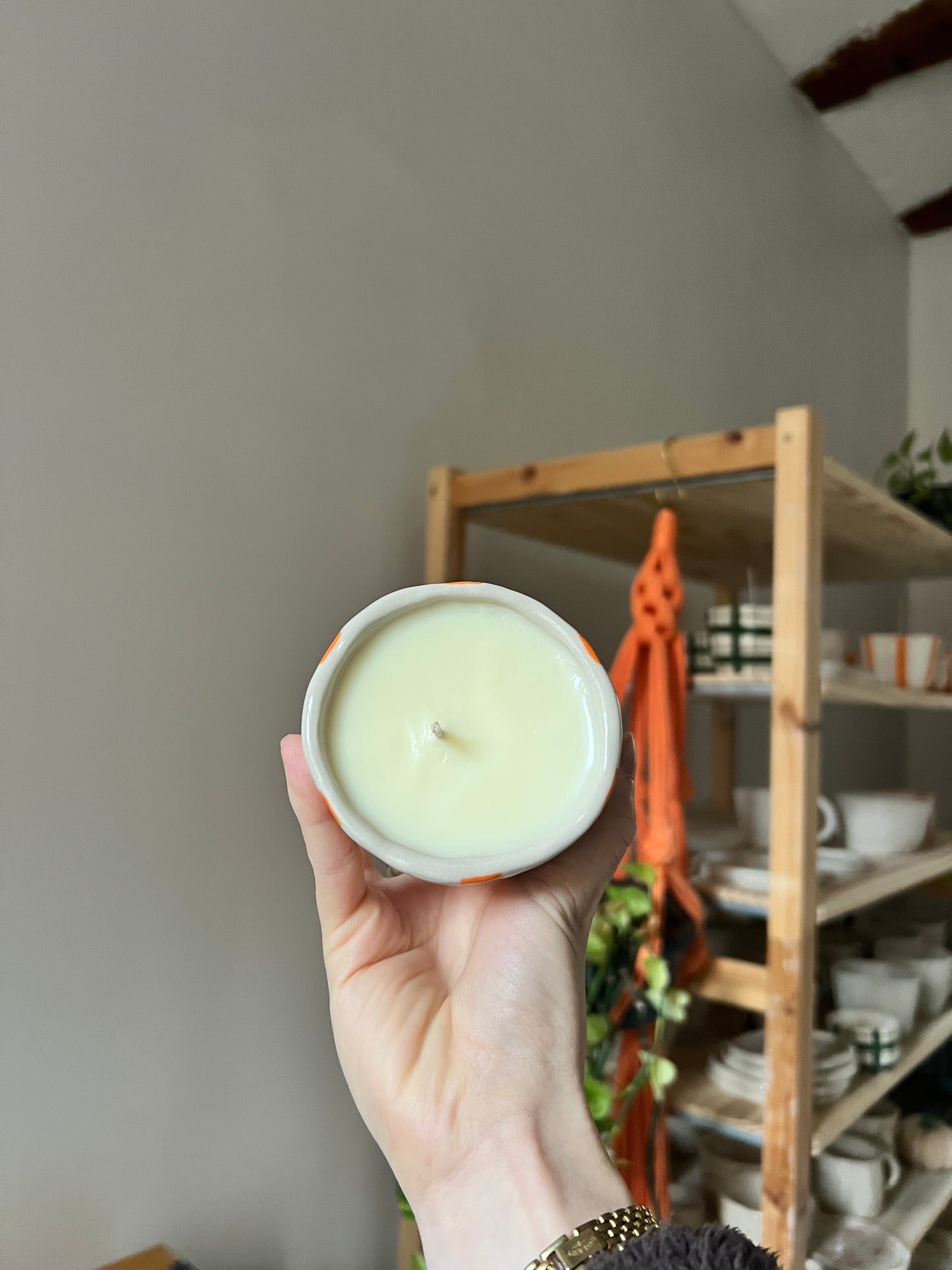 Spiced gingerbread candle / reusable cup small second