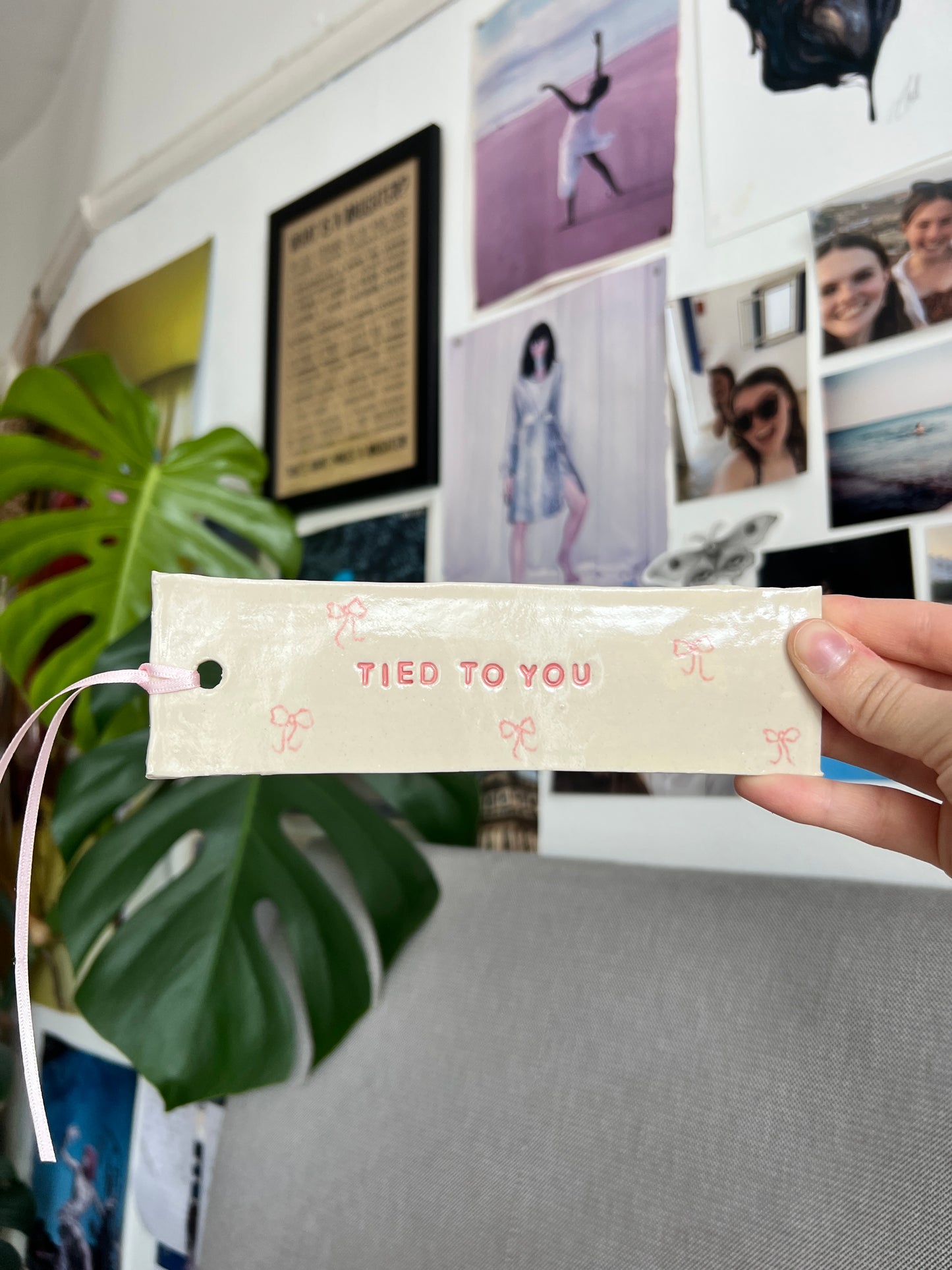 Tied to you bow bookmark