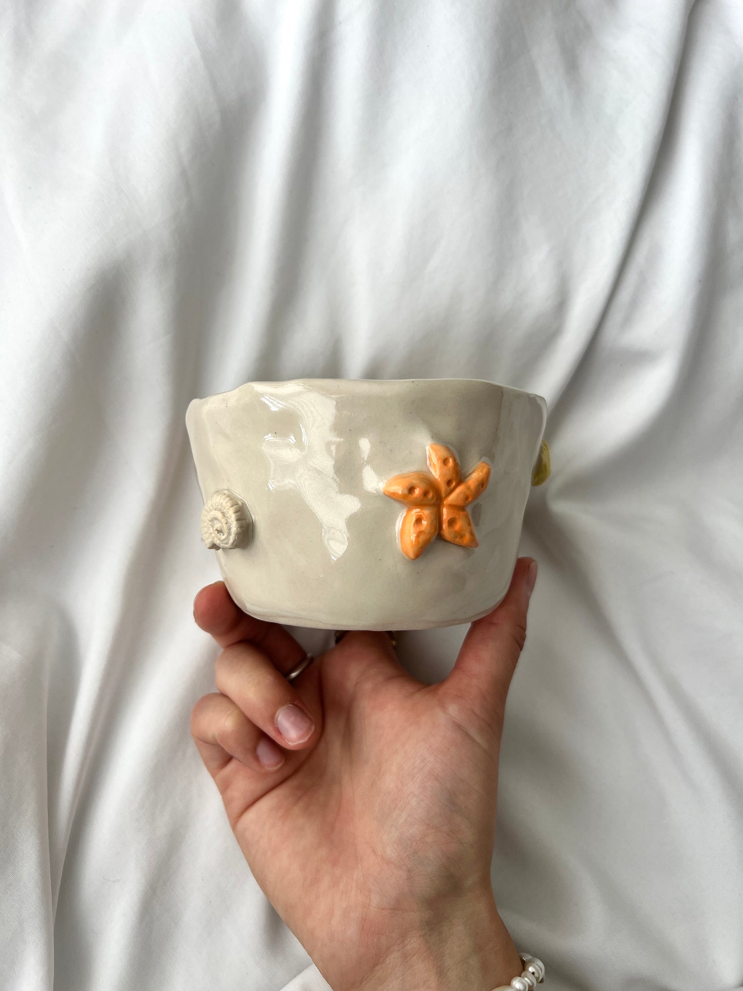 Orange shell mug