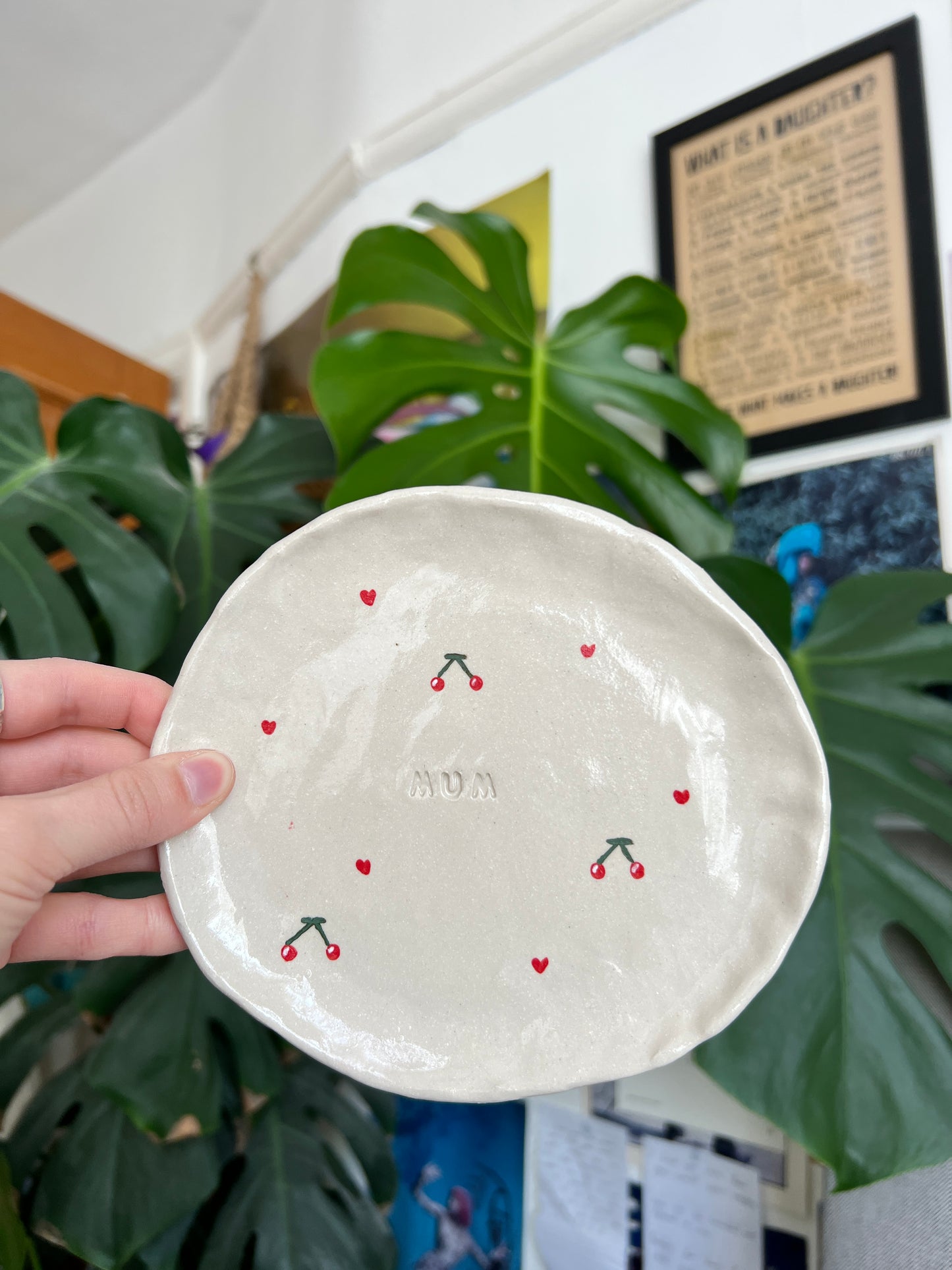 Cherry mum trinket plate