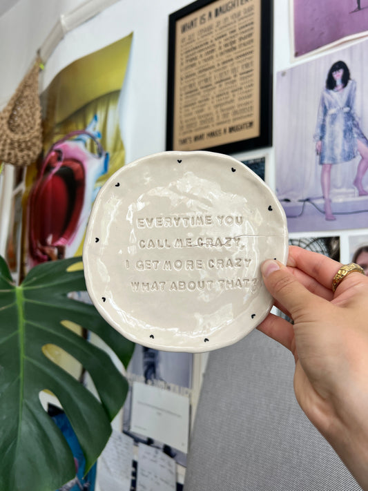 Mad woman sample plate