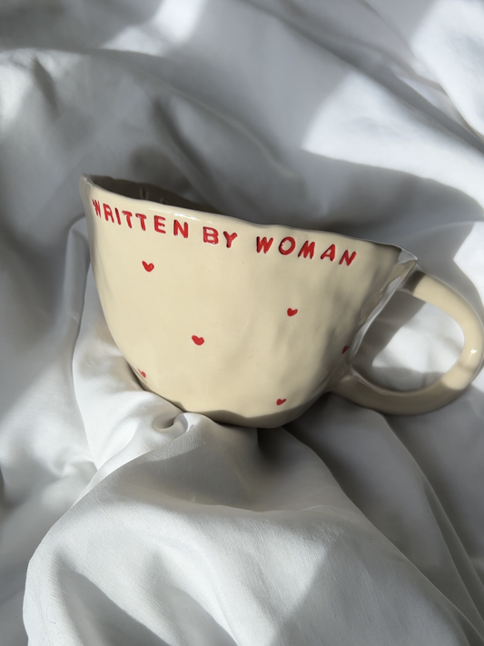 The written by a woman mug *TYPO*