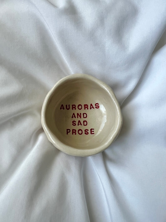 Auroras and sad prose trinket dish / espresso cup