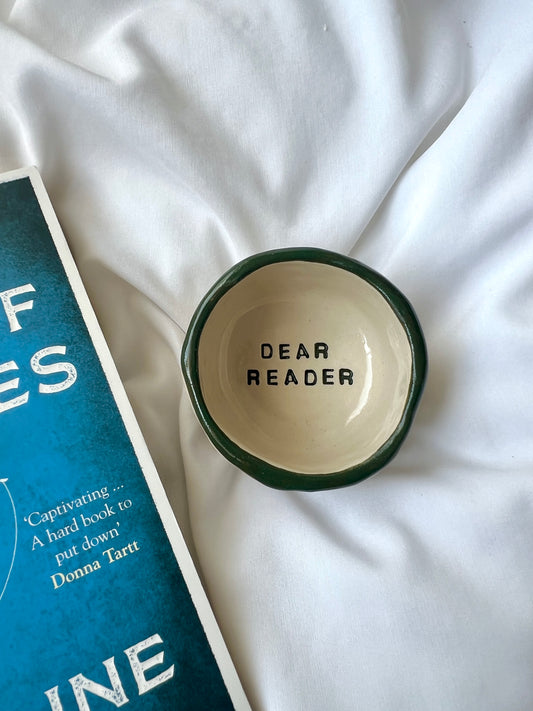 Dear reader trinket dish / espresso cup