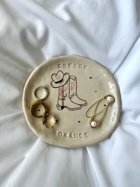 Cowboy romance plate