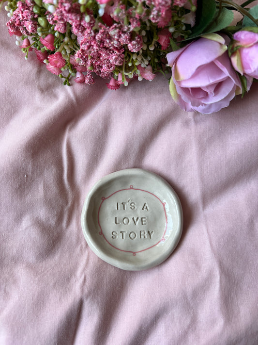 Love story ring dish