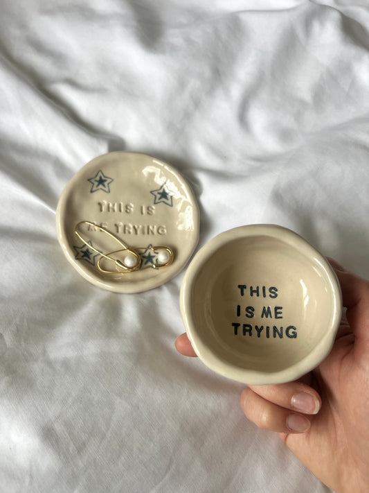 This is me trying trinket dish / espresso cup