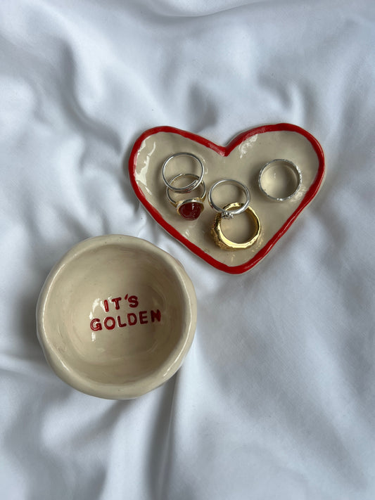 Heart trinket plate small