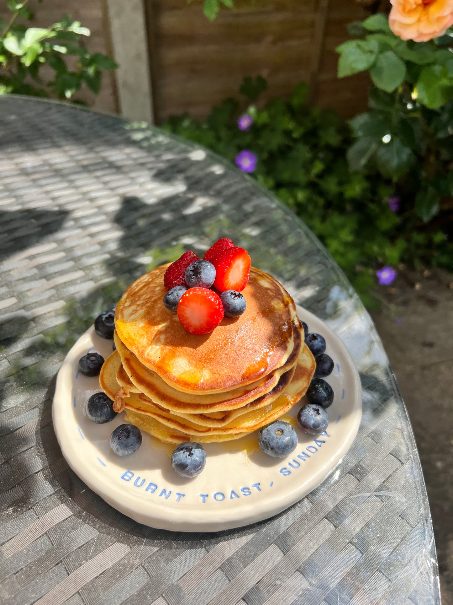 Burnt toast, sunday plate