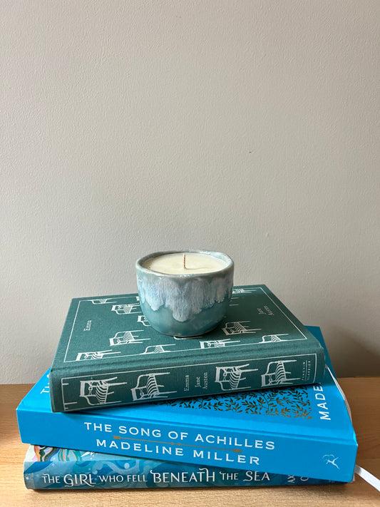 The salt air and sweet orange candle / reusable cup small