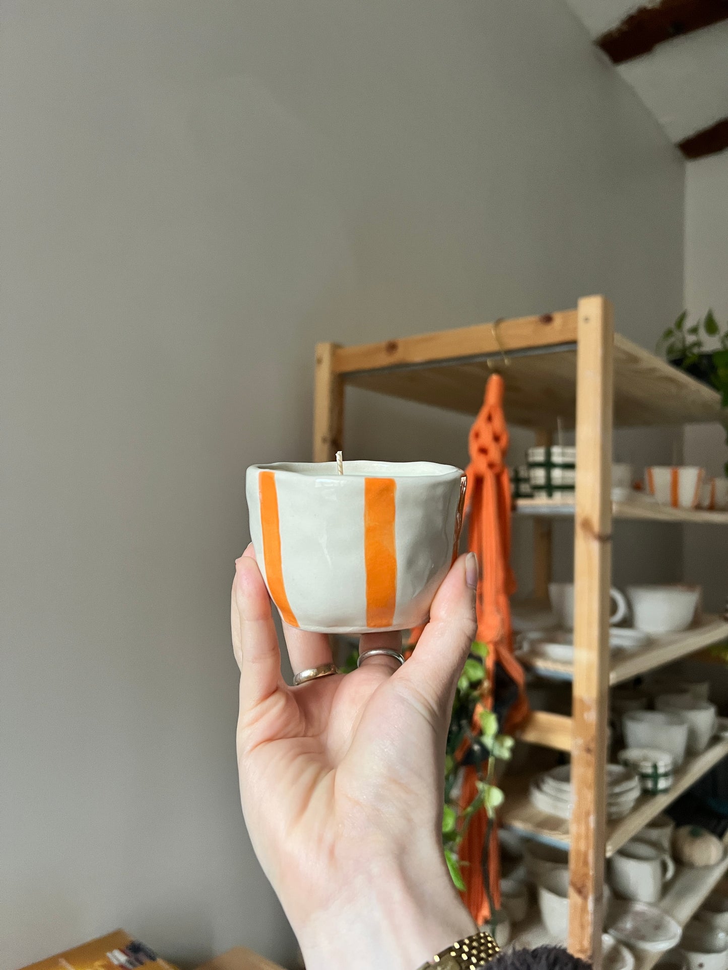 Spiced gingerbread candle / reusable cup small second