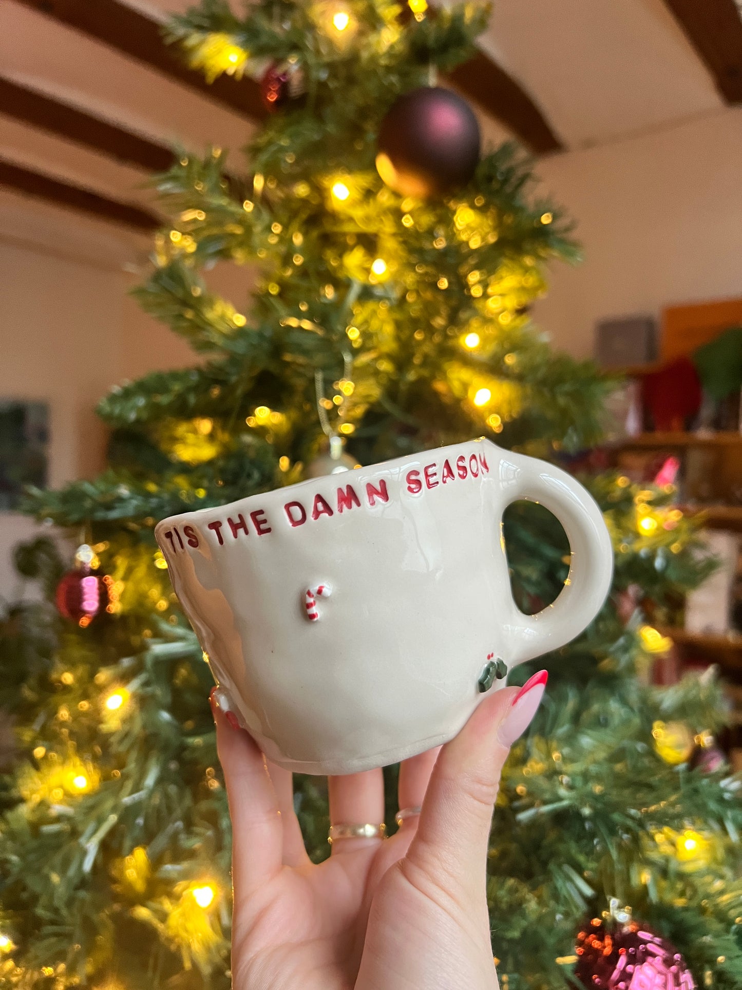 The Tis the Damn Season Christmas mug