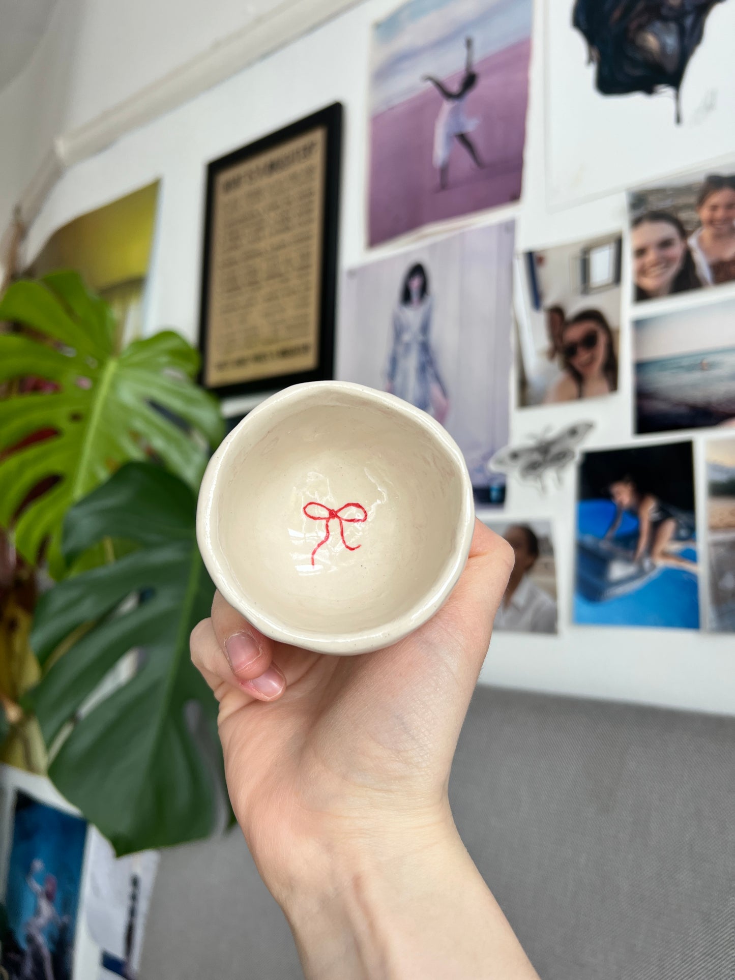 Red bow trinket dish