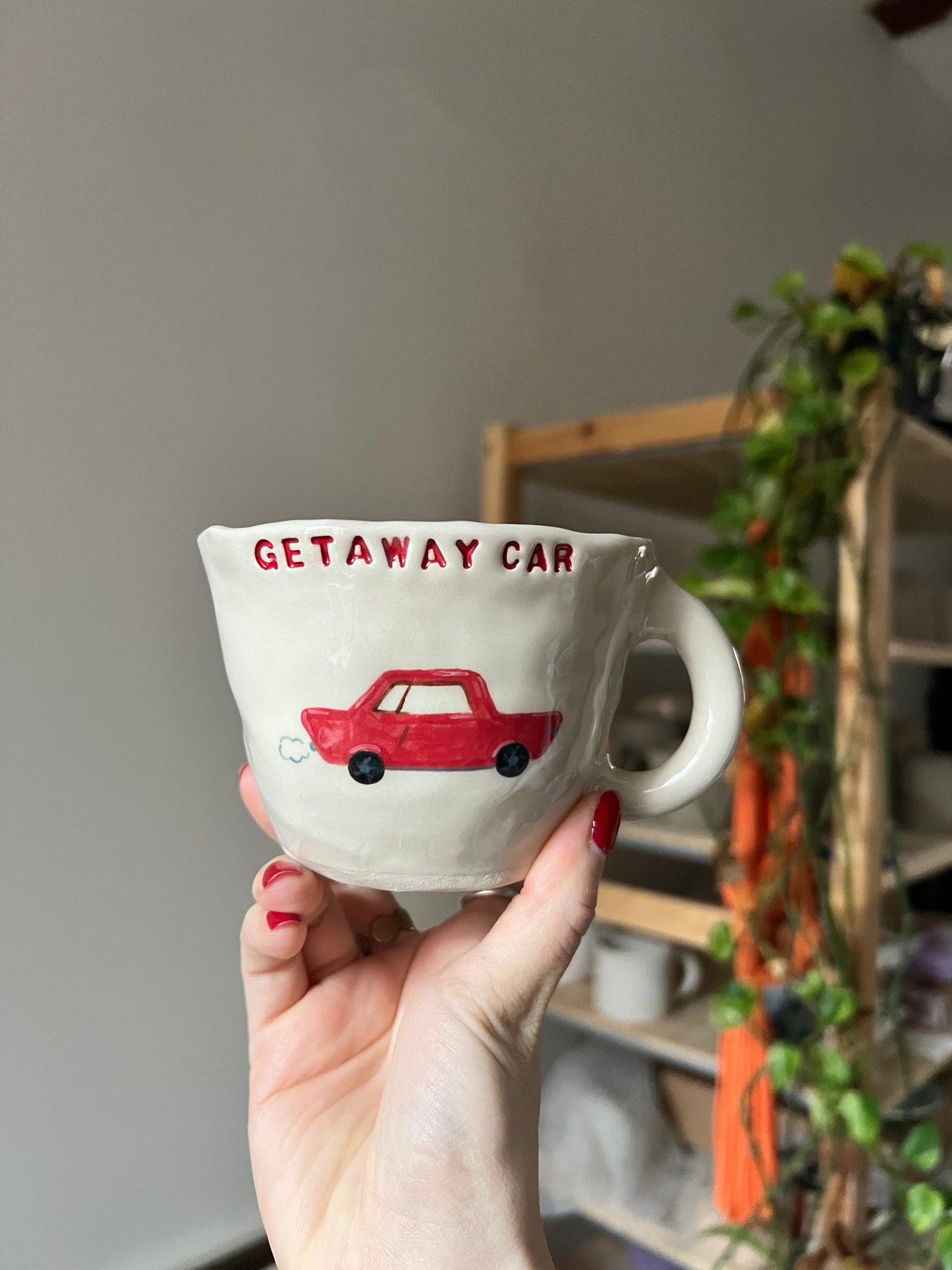 Getaway car mug