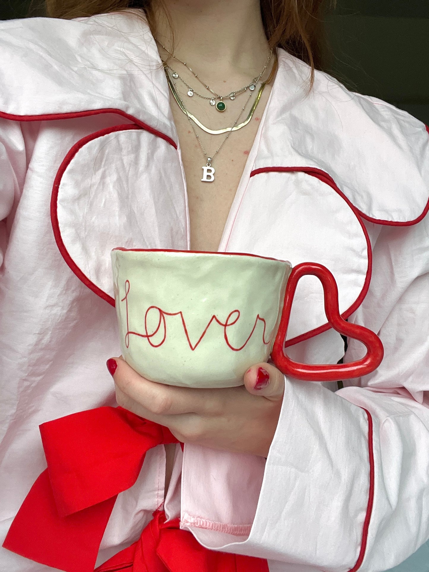 The Lover heart handle mug