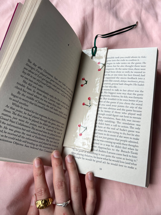 Cherry bookmark