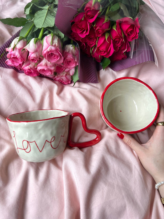 The Lover heart handle mug