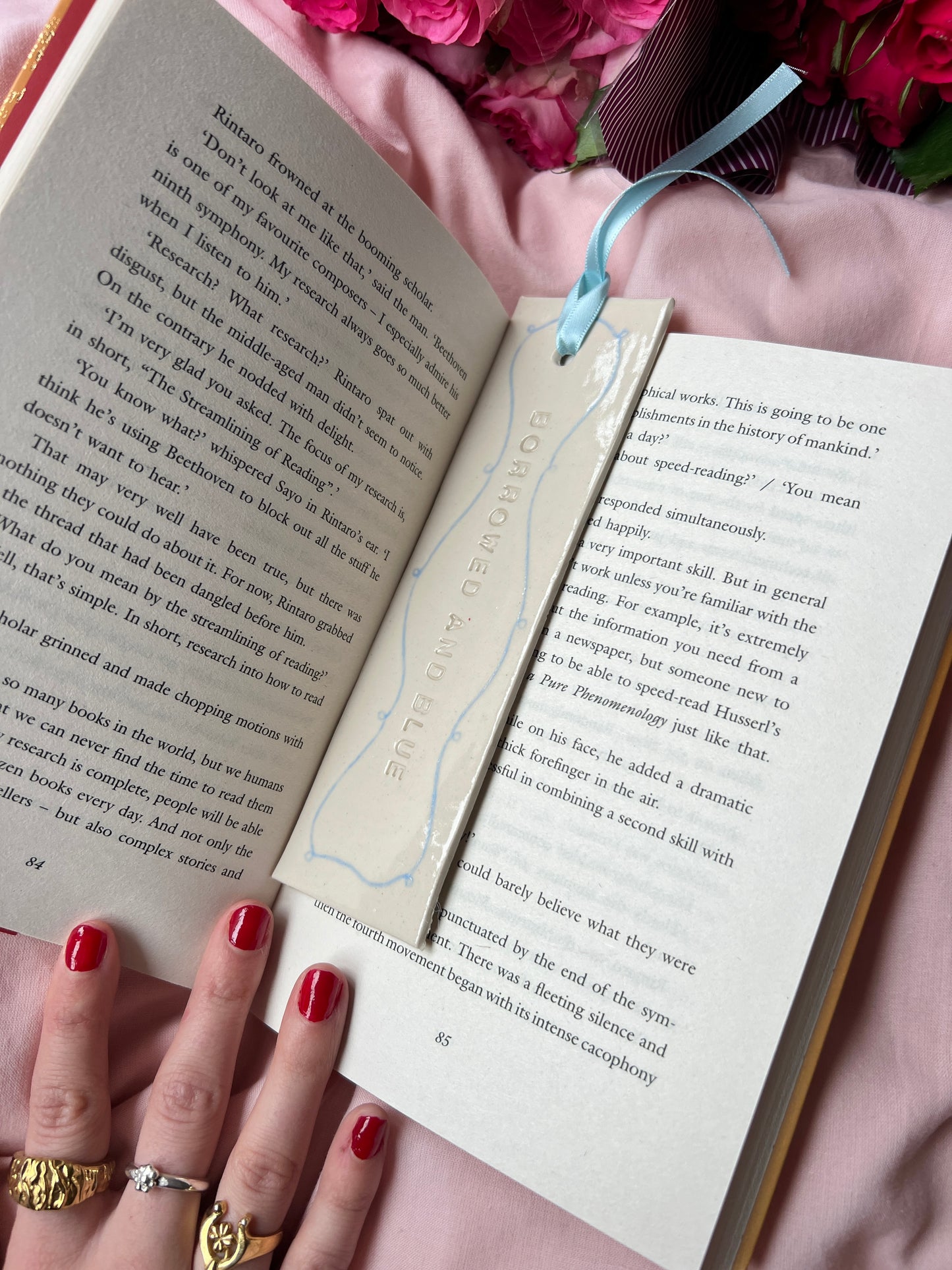 The Borrowed and Blue bookmark