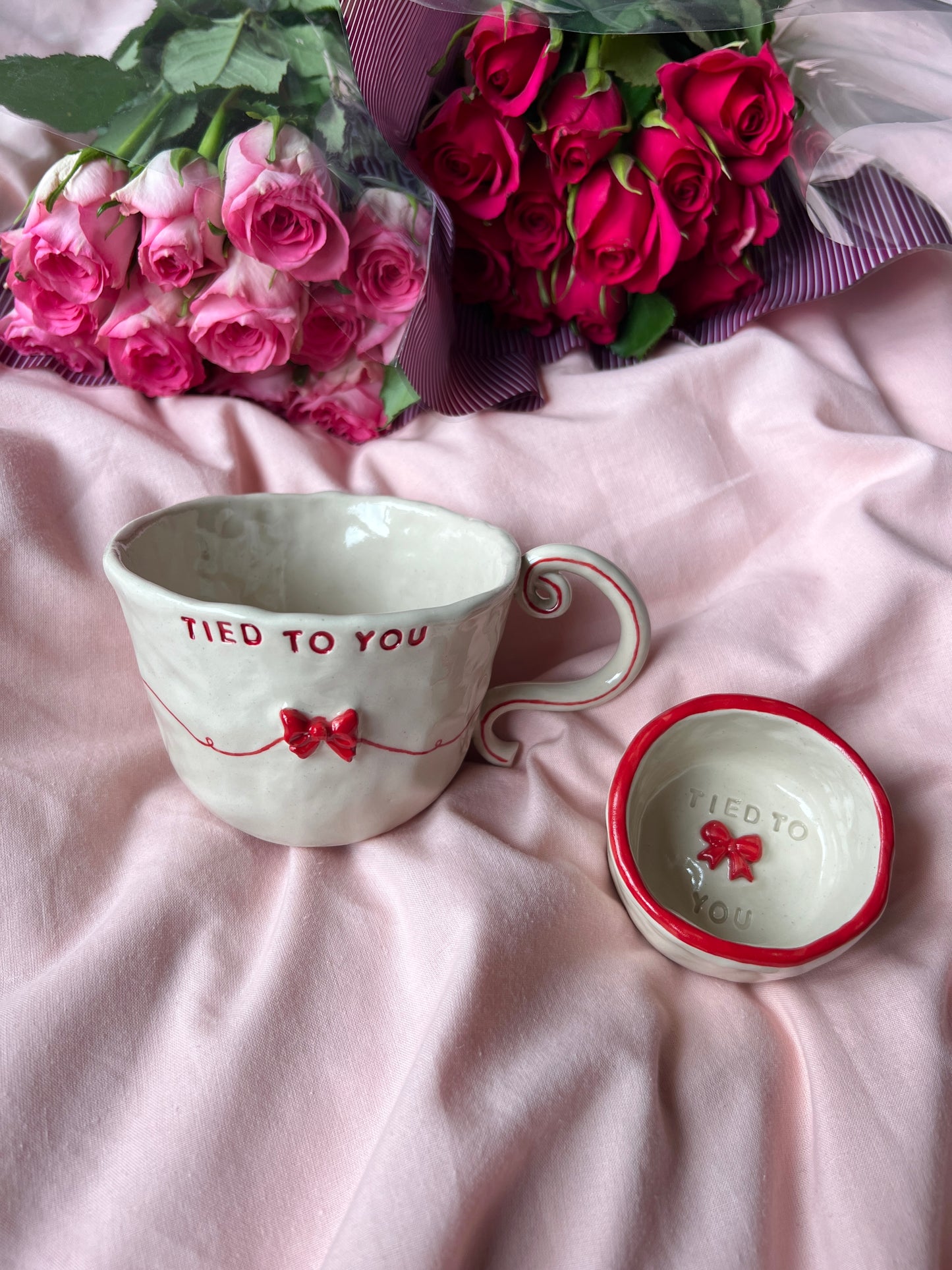 Tied to You trinket dish /espresso cup