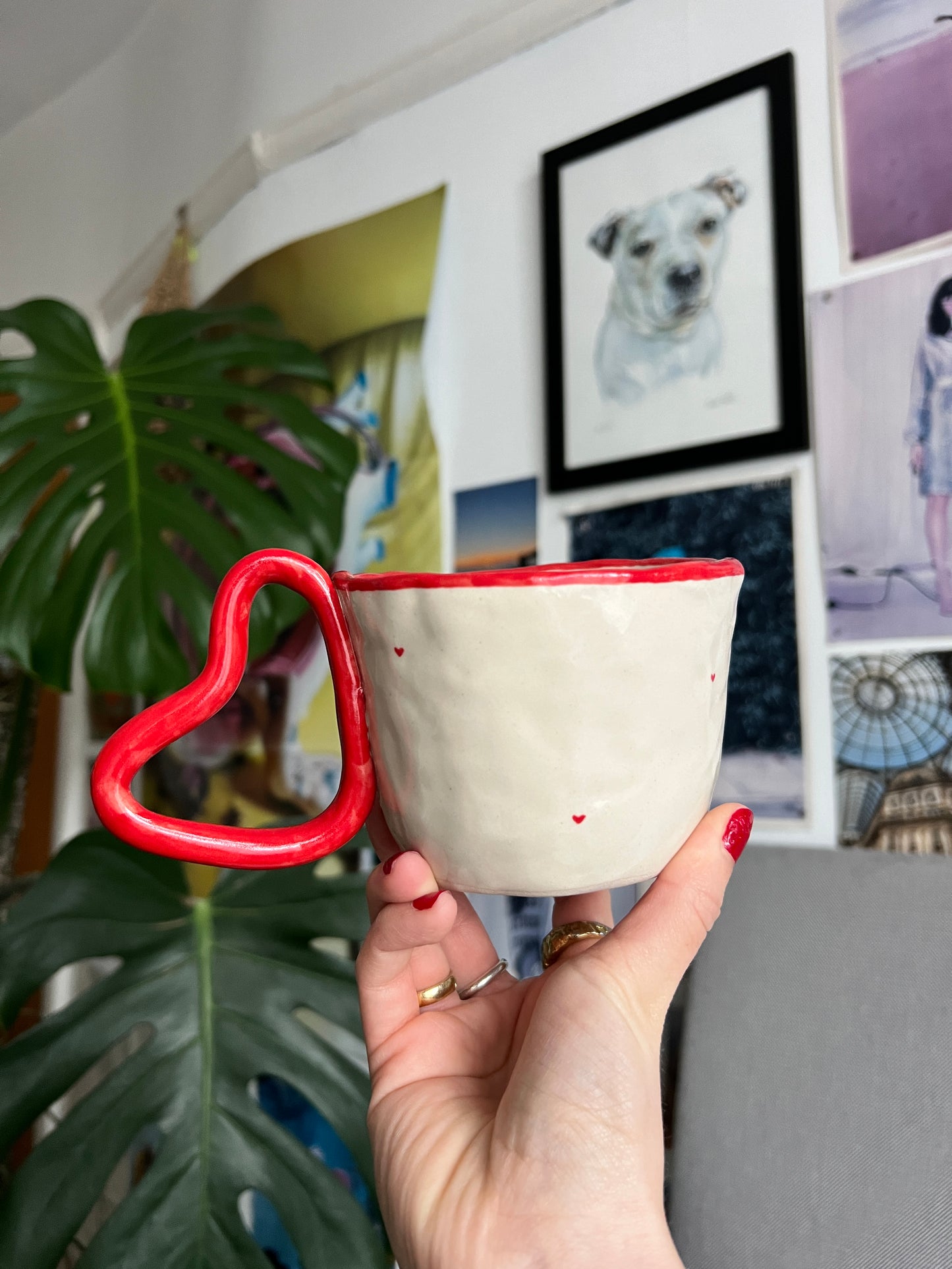 The Lover heart handle mug