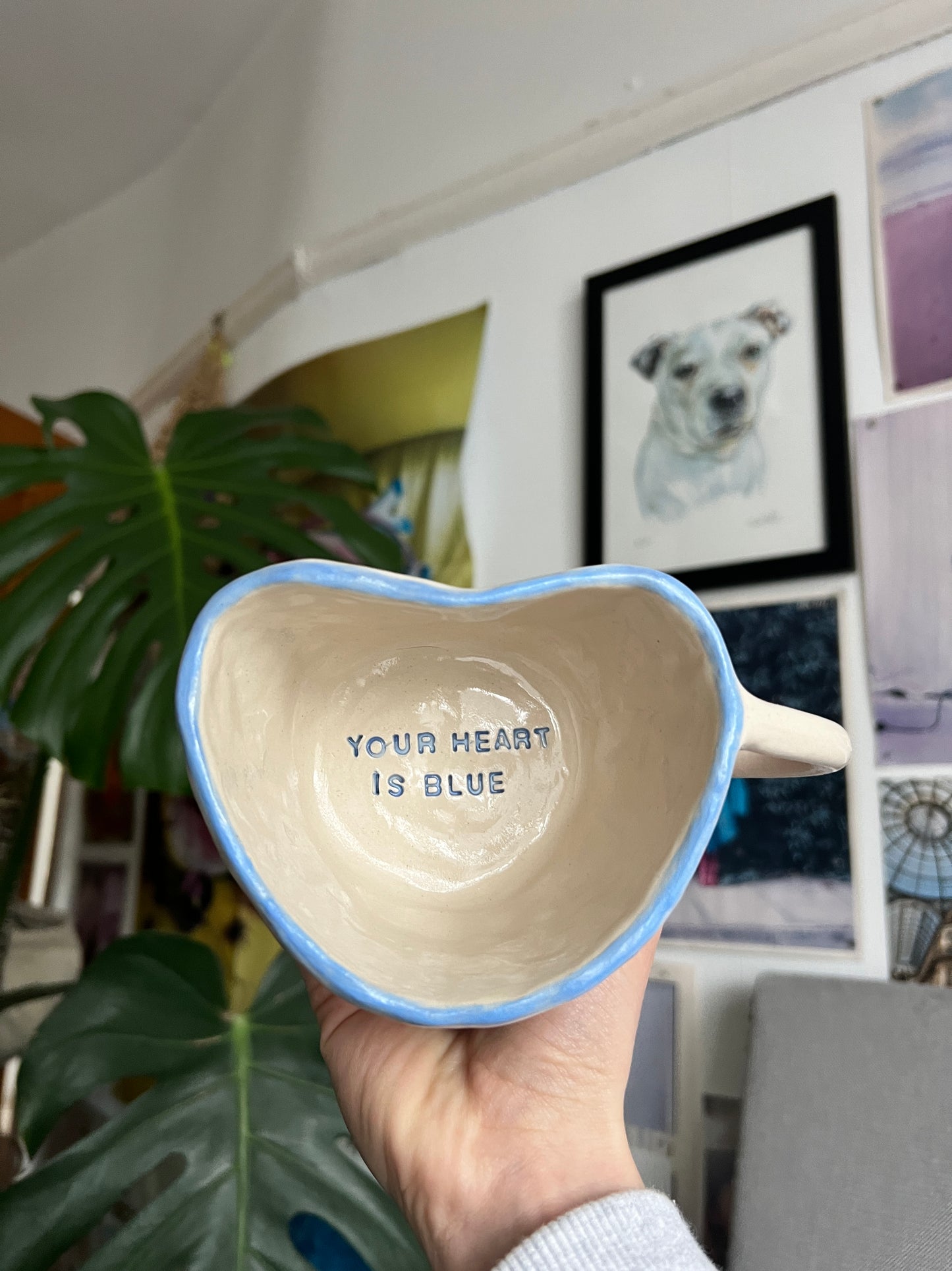 Blue heart seconds mug