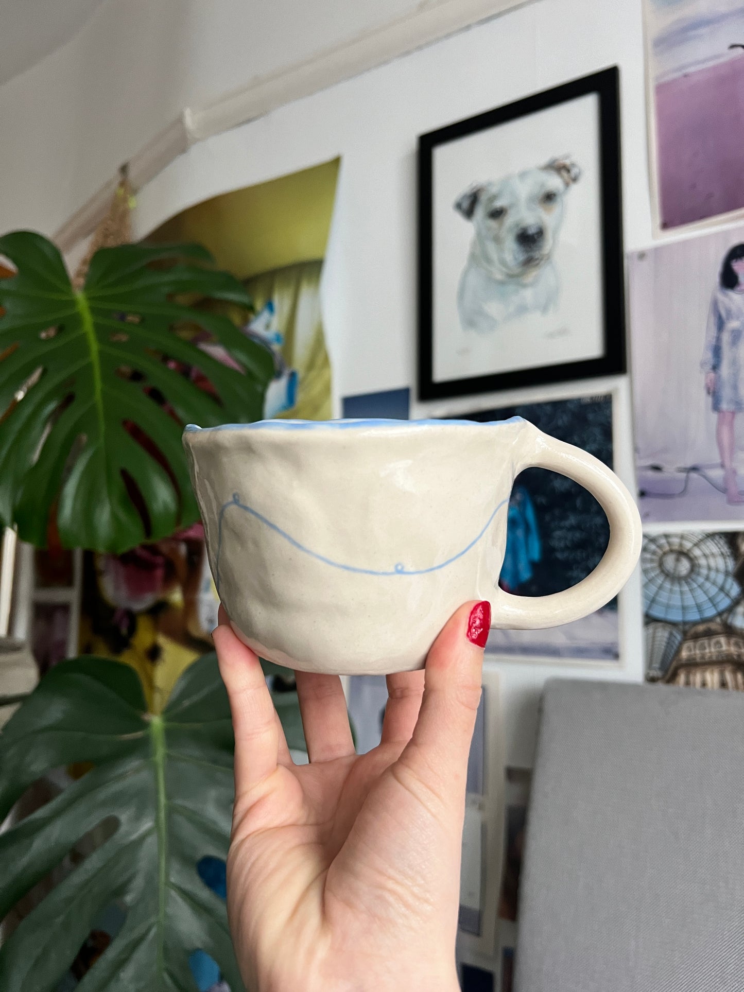 Blue heart seconds mug