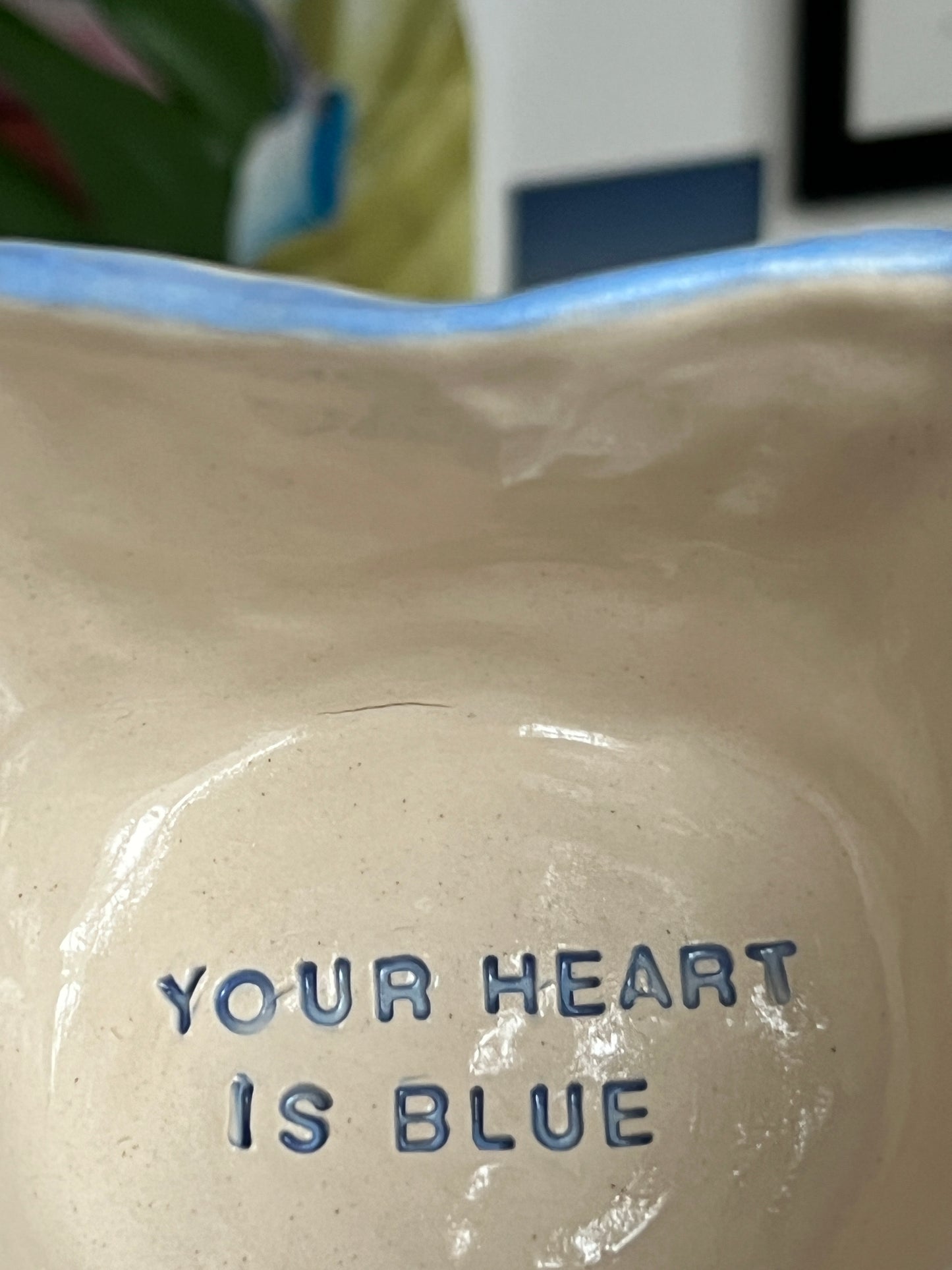 Blue heart seconds mug